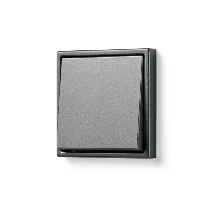 JUNG LS 990 push-button in metal, anthracite finish
