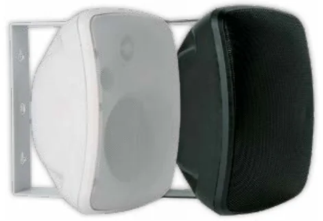 Artsound ASW55.2 outdoor on-wall speaker in white and black