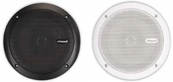 Artsound MDC64.2 waterproof in-ceiling speaker in black and white